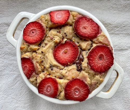 Chocolate Strawberry Baked Oats