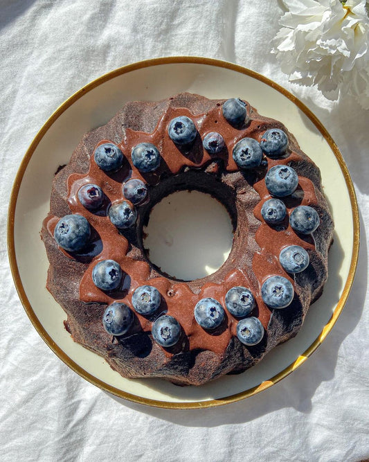 Homemade Nutella Blueberry Cake (gluten, dairy & oil-free)