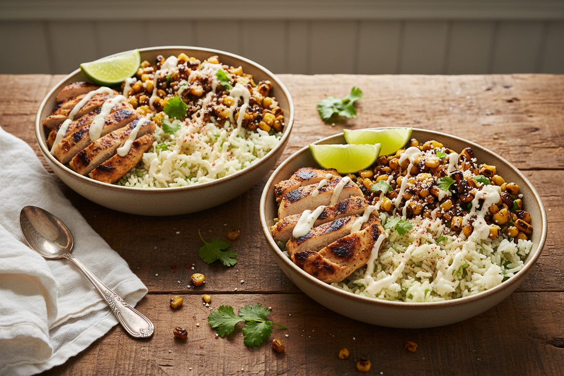 Street Corn Chicken Rice Bowls: Easy & Flavorful Chicken Rice Bowl Recipe