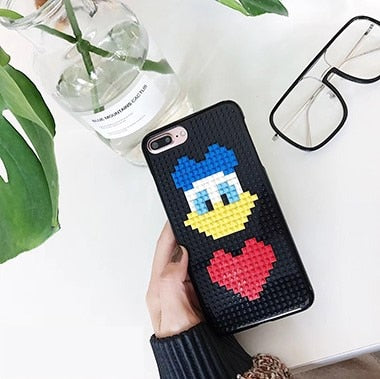 Handmade Lego Blocks Case For IPhone (Unicorn/Mickey Mouse/Mini/Donald/Daisy)