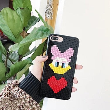 Handmade Lego Blocks Case For IPhone (Unicorn/Mickey Mouse/Mini/Donald/Daisy)